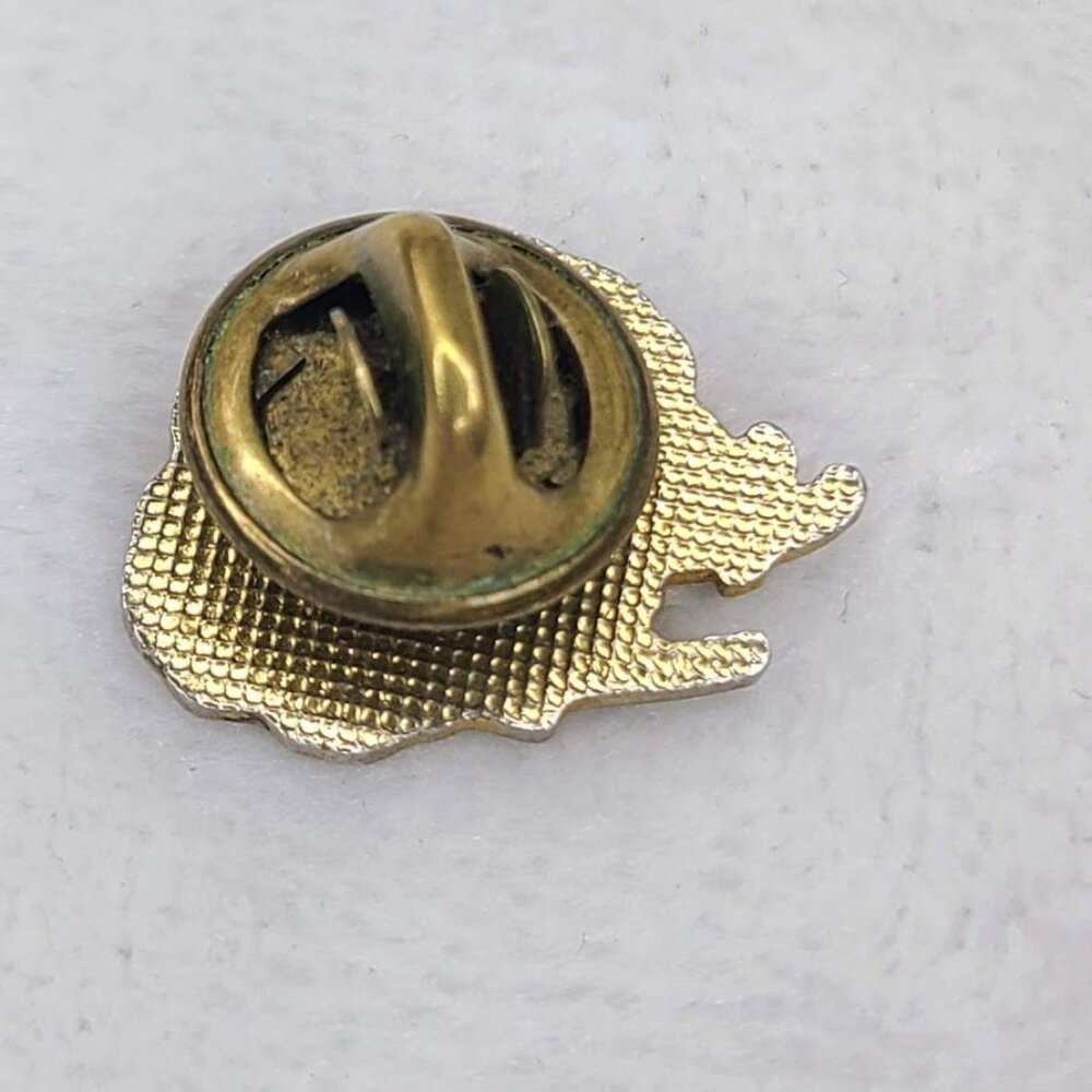 Vintage Cotton Boll Plant Pod Enamel Lapel Pin Southern USA Agriculture Farming - Picture 3 of 5